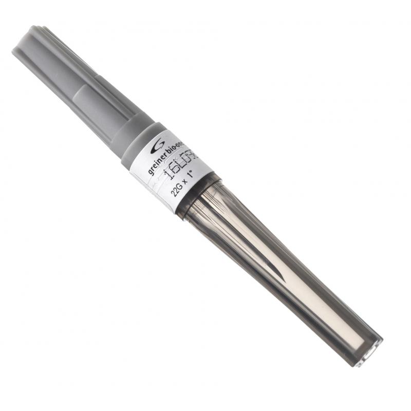 Игла двусторонняя 22G (0,7х25мм) черная 450043 VACUETTE VISIO PLUS 100шт/уп