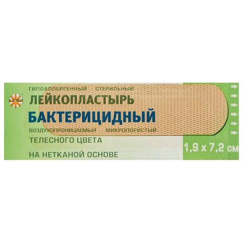 Лейкопластырь бактерицидный 1,9х7,2 см телесного цвета на нетканой основе, LEIKO, 213875