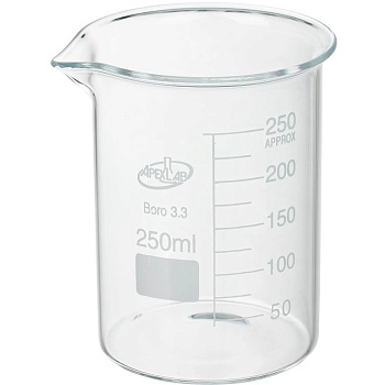 Лабораторный стакан Н-1-250 ТС, с дел., ГОСТ23932-90 Apexlab